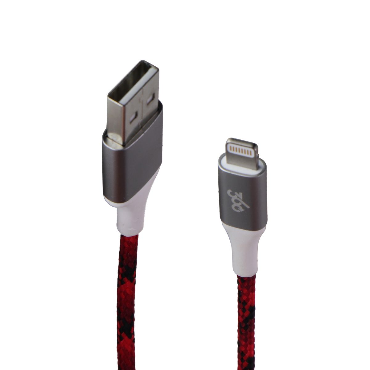 360 (4ft) HabitatCharge USB-A to 8-Pin Lightning Braided Cable - Crimson Cell Phone - Cables & Adapters 360 Electrical - Simple Cell Bulk Wholesale Pricing - USA Seller
