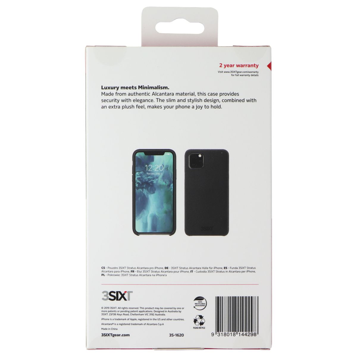 3SIXT Stratus Series Case for Apple iPhone 11 Pro Max - Black Cell Phone - Cases, Covers & Skins 3SIXT - Simple Cell Bulk Wholesale Pricing - USA Seller