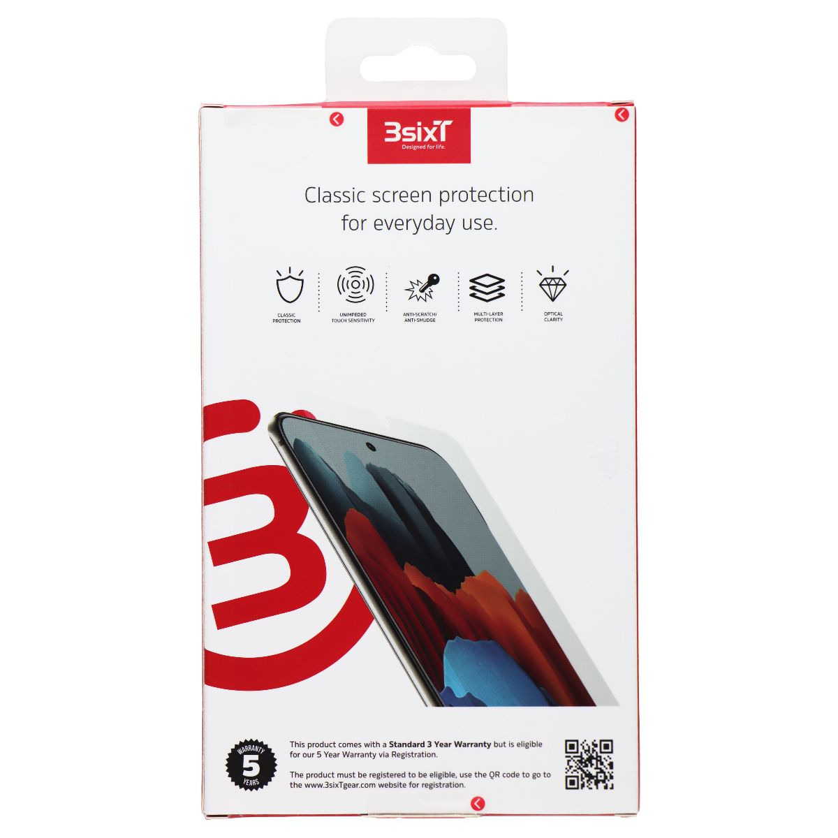 3SIXT PrismShield Film Screen Protector for Samsung Galaxy S22+ (Plus) - 2 Pack Cell Phone - Screen Protectors 3SIXT - Simple Cell Bulk Wholesale Pricing - USA Seller