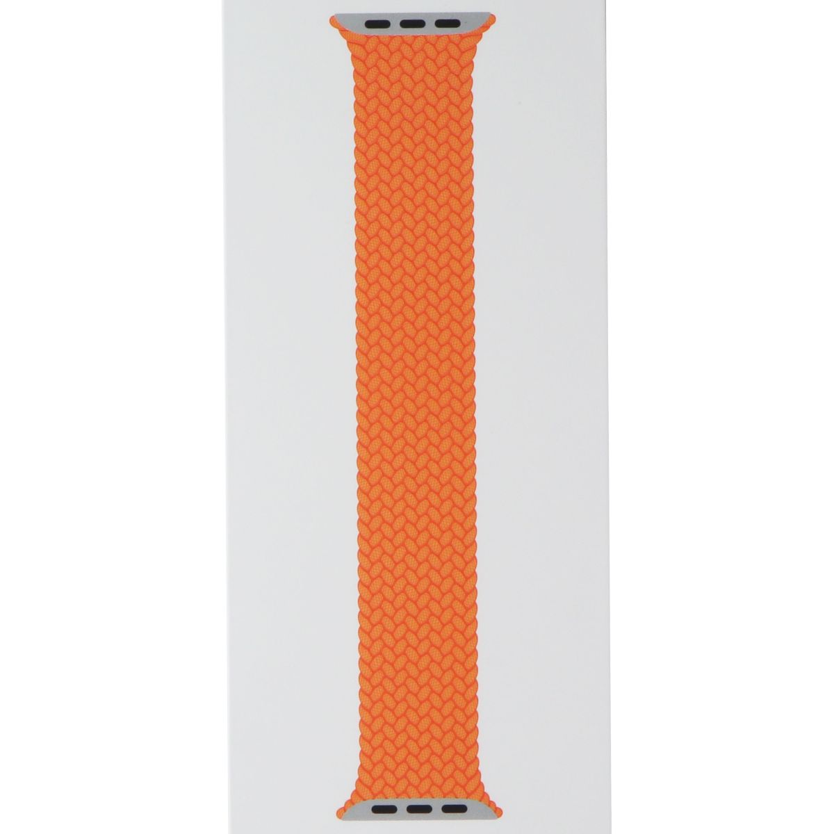 Apple 45mm Braided Solo Loop for Apple Watch 49/46/45/44mm Bright Orange/Size 5 Smart Watch Accessories - Watch Bands Apple - Simple Cell Bulk Wholesale Pricing - USA Seller