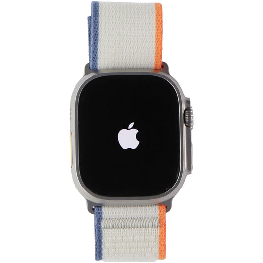 Apple Watch Ultra 2 (GPS + LTE) 49mm Titanium/ Orange Beige Trail Loop M/L Smart Watches Apple - Simple Cell Bulk Wholesale Pricing - USA Seller