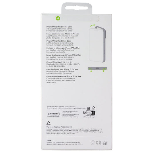 Apple Official Silicone Case for MagSafe for iPhone 17 Pro Max - Black Cell Phone - Cases, Covers & Skins Apple - Simple Cell Bulk Wholesale Pricing - USA Seller