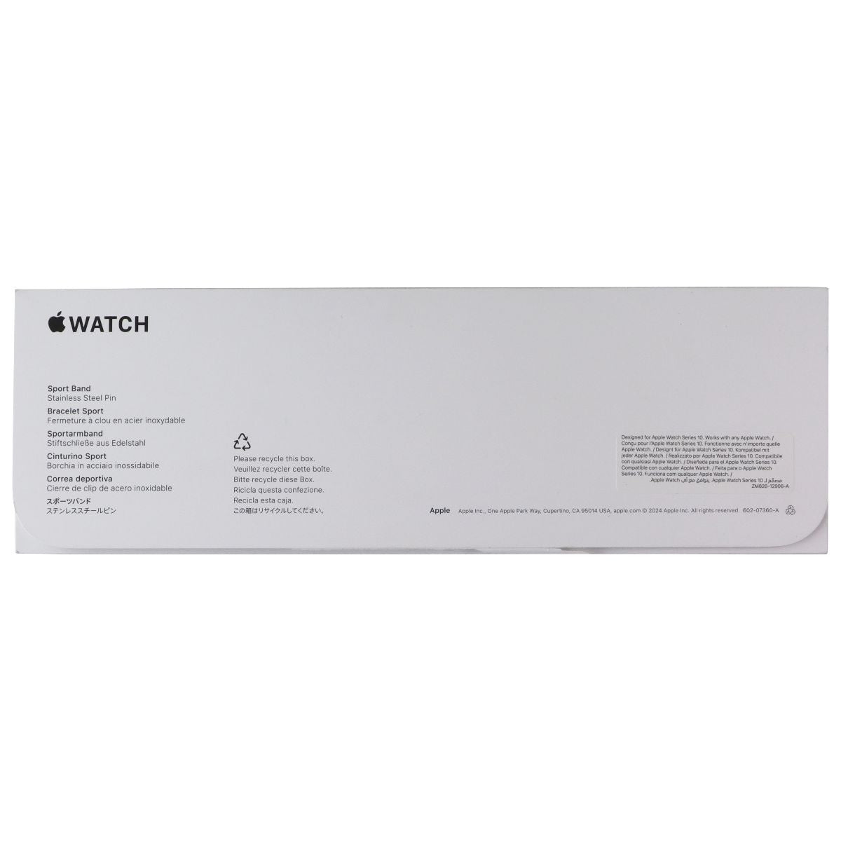 Apple Official Sport Band for Apple Watch Series 1-11 (46mm) - Light Blush - M/L