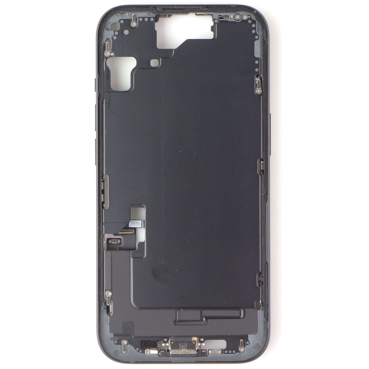 Repair Part - OEM Pull Housing Frame w/Small Parts from Apple iPhone 15 - Black Cell Phone - Replacement Parts & Tools Apple - Simple Cell Bulk Wholesale Pricing - USA Seller
