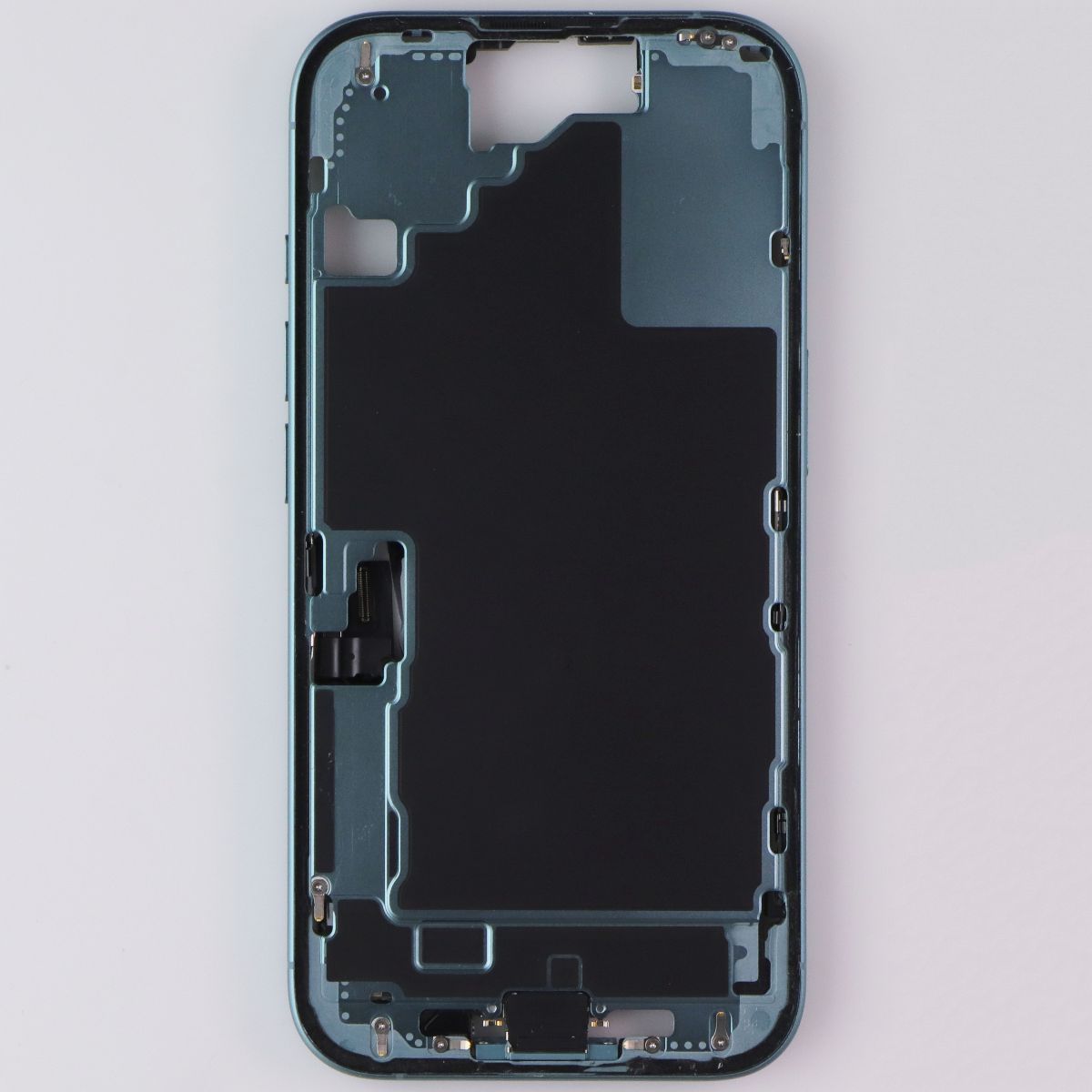 Repair Part - Mid Frame w/Small Parts for Apple iPhone 16 (Teal) *NO VOLUME FLEX Cell Phone - Replacement Parts & Tools Apple - Simple Cell Bulk Wholesale Pricing - USA Seller