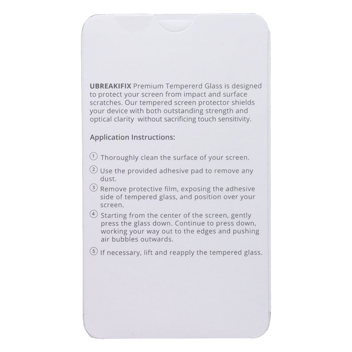 UBREAKIFIX Tempered Glass for Apple iPhone 12 Mini Crystal Clear 5 PK Cell Phone - Screen Protectors Apple - Simple Cell Bulk Wholesale Pricing - USA Seller