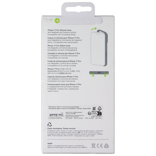Apple Official Silicone Case for MagSafe for iPhone 17 Pro - Midnight Cell Phone - Cases, Covers & Skins Apple - Simple Cell Bulk Wholesale Pricing - USA Seller