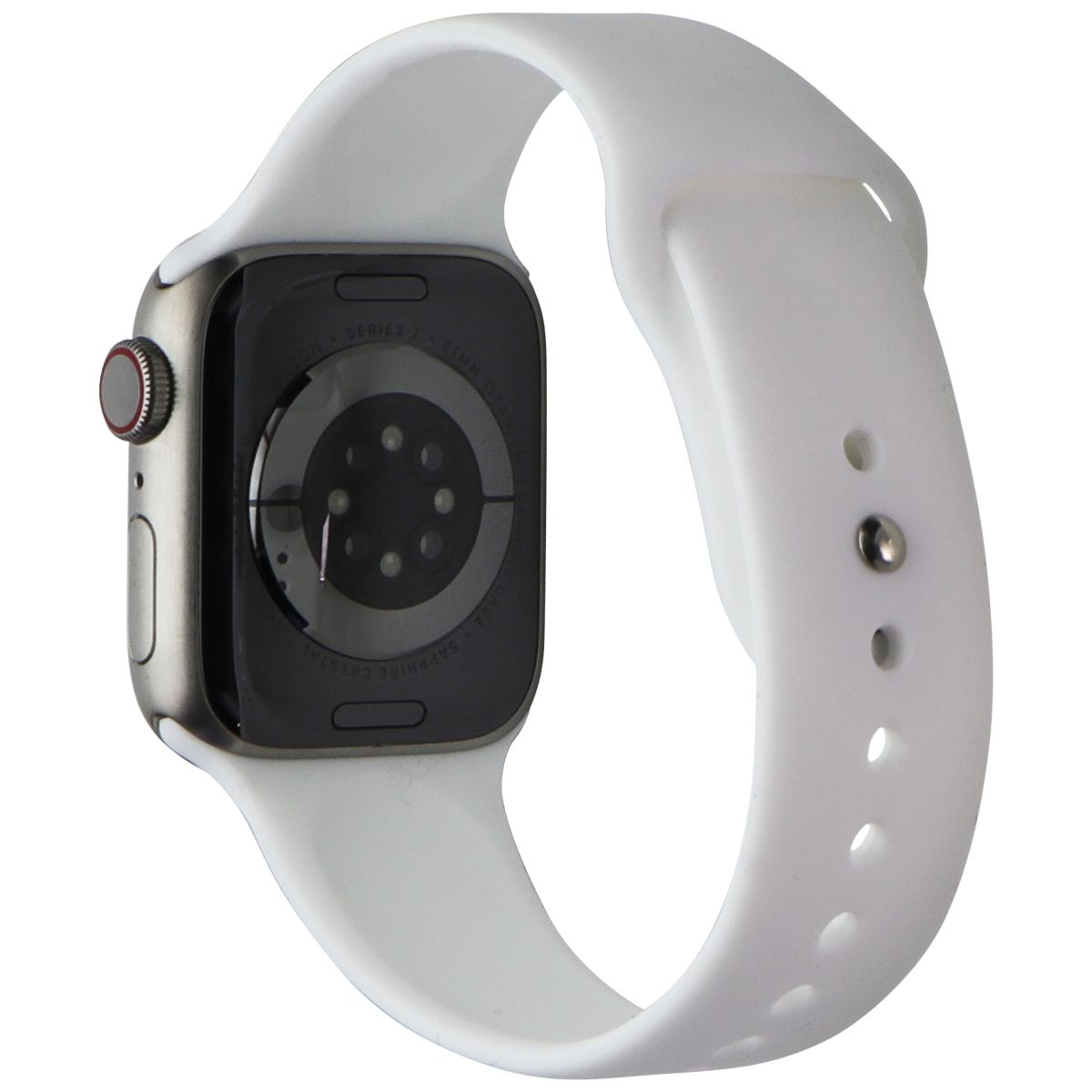 Apple Watch Series 7 (GPS + LTE) A2476 (41mm) Titanium / White Sp Band Smart Watches Apple - Simple Cell Bulk Wholesale Pricing - USA Seller