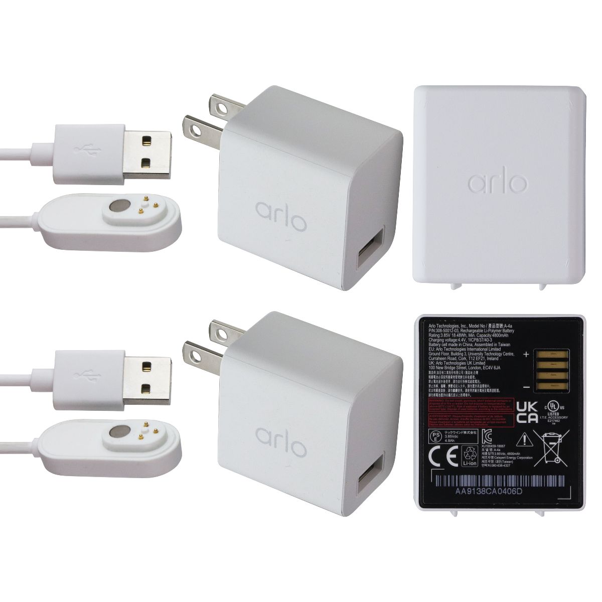 Arlo Pro 4 Spotlight Security Cameras - 2 Pack - White (VMC4041P) *NO MOUNT KIT Home Surveillance - Security Cameras Arlo - Simple Cell Bulk Wholesale Pricing - USA Seller
