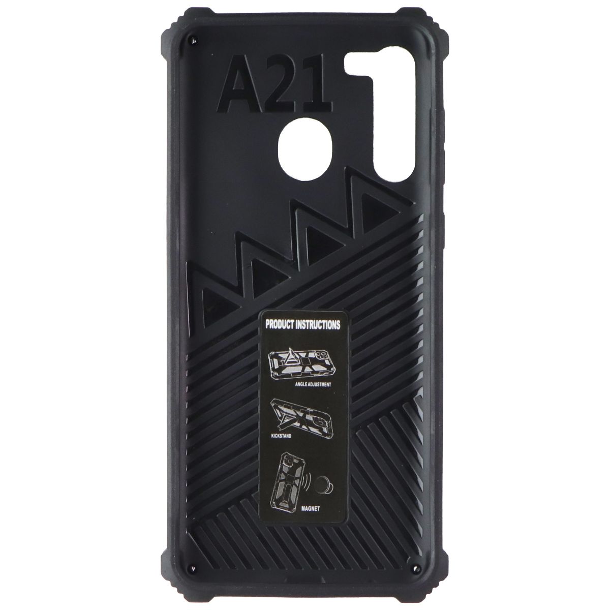 ASMYNA Sturdy Hybrid Case with Kickstand for Samsung Galaxy A21 - Blue/Black Cell Phone - Cases, Covers & Skins Asmyna - Simple Cell Bulk Wholesale Pricing - USA Seller