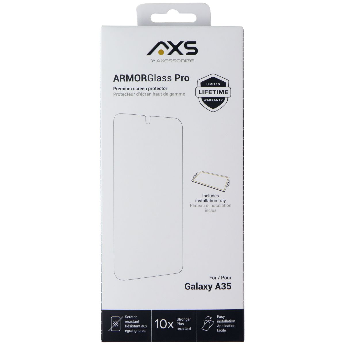Axessorize ArmorGlass Pro Screen Protector for Samsung Galaxy A35 Cell Phone - Screen Protectors Axessorize - Simple Cell Bulk Wholesale Pricing - USA Seller