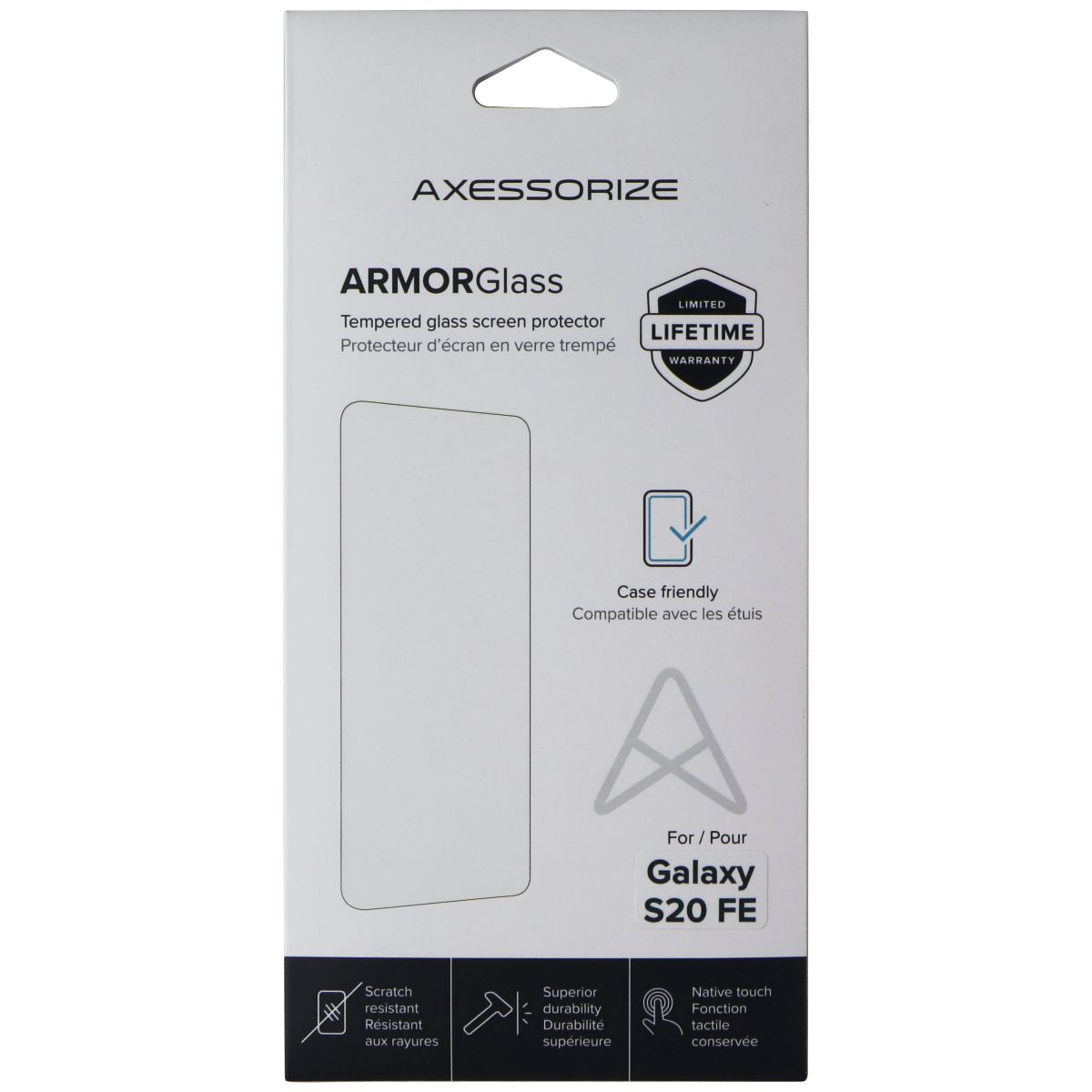 Axessorize ArmorGlass Tempered Glass for Samsung Galaxy S20 FE Cell Phone - Screen Protectors Axessorize - Simple Cell Bulk Wholesale Pricing - USA Seller
