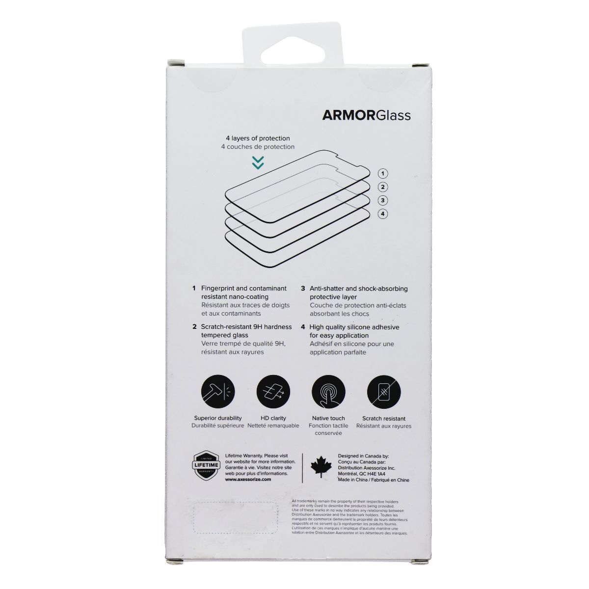 Axessorize Armorglass Tempered Screen Protector for iPhone 13 Pro Max Cell Phone - Screen Protectors Axessorize - Simple Cell Bulk Wholesale Pricing - USA Seller