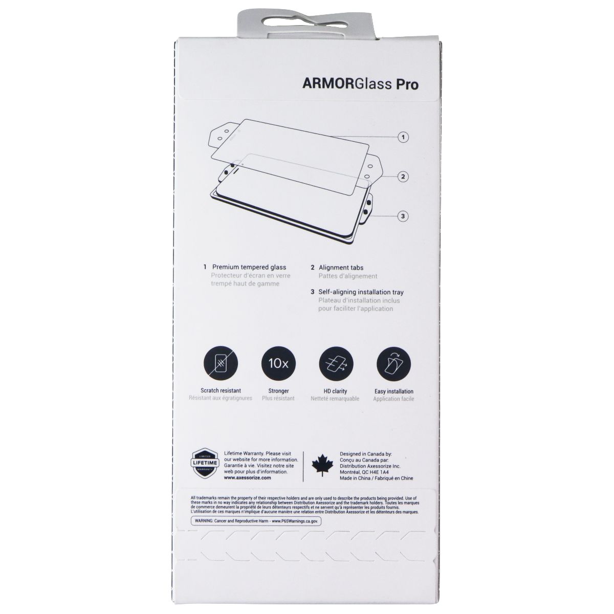 AXS ArmorGlass Pro Premium Screen Protector for iPhone 16/15 - Clear Cell Phone - Screen Protectors AXS - Simple Cell Bulk Wholesale Pricing - USA Seller