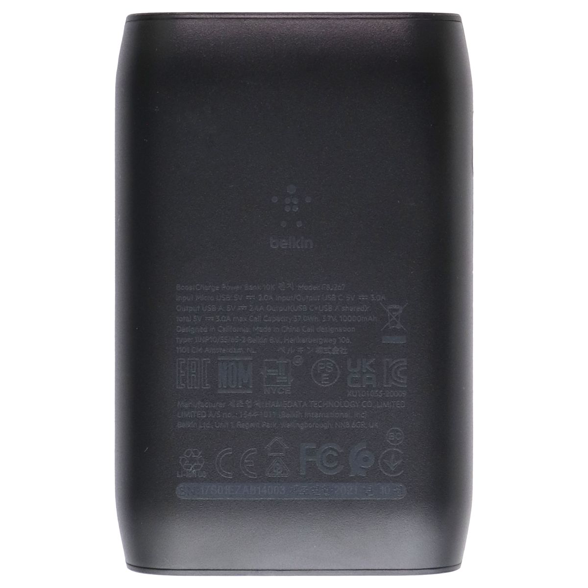 Belkin Portable Power Bank Charger 10K with USB-C and Dual USB Ports - Black Cell Phone - Chargers & Cradles Belkin - Simple Cell Bulk Wholesale Pricing - USA Seller