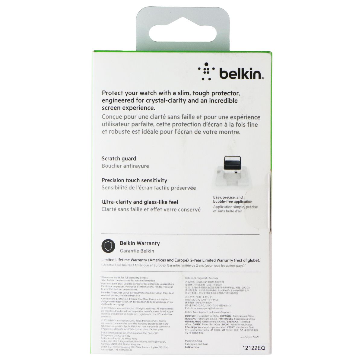 Belkin TrueClear Curve Screen Protection for Apple Watch SE/Series 4/5/6 (44mm) Smart Watch Accessories - Screen Protectors Belkin - Simple Cell Bulk Wholesale Pricing - USA Seller