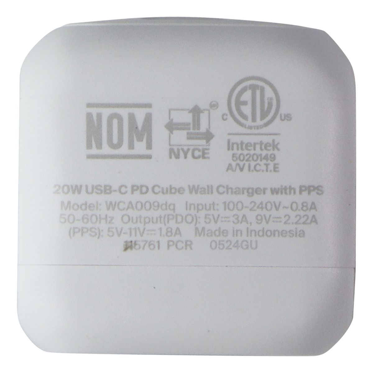 Belkin Boost-Charge USB-C 20W (5V/3A) Cubic Wall Charger (WCA009dq) - White Cell Phone - Chargers & Cradles Belkin - Simple Cell Bulk Wholesale Pricing - USA Seller