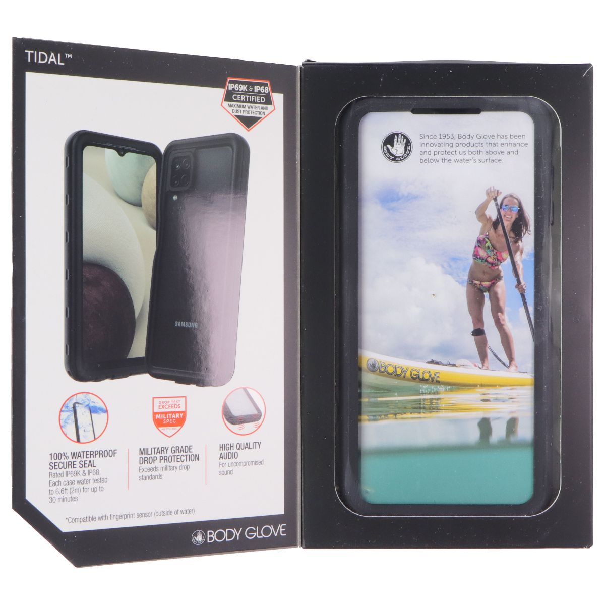 Body Glove Tidal Series Waterproof Case for Samsung Galaxy A12 - Black Cell Phone - Cases, Covers & Skins Body Glove - Simple Cell Bulk Wholesale Pricing - USA Seller