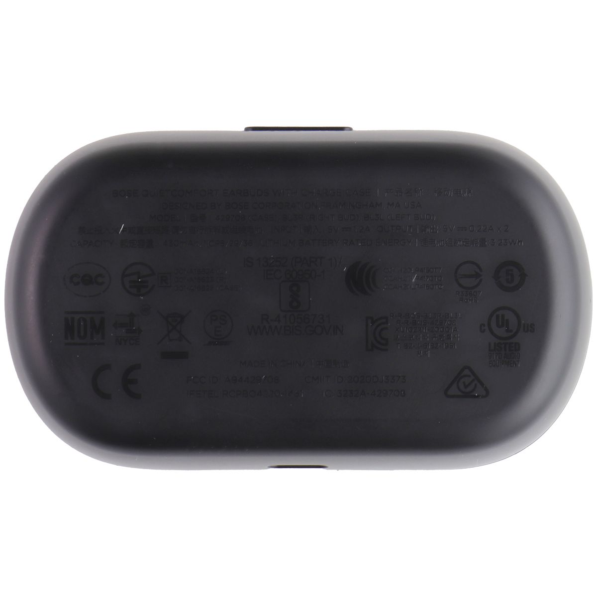 Bose QuietComfort NC Bluetooth Headphones Replacement Charging Case - Black Portable Audio & Headphones - Replacement Parts & Tools Bose - Simple Cell Bulk Wholesale Pricing - USA Seller