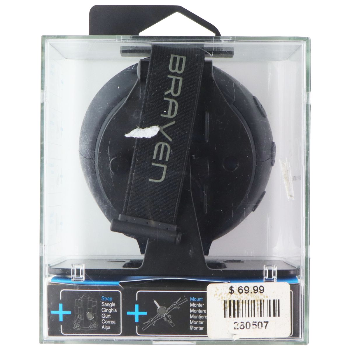 Braven 105 Wireless Portable Waterproof Bluetooth Speaker w/ Action Mount -Black