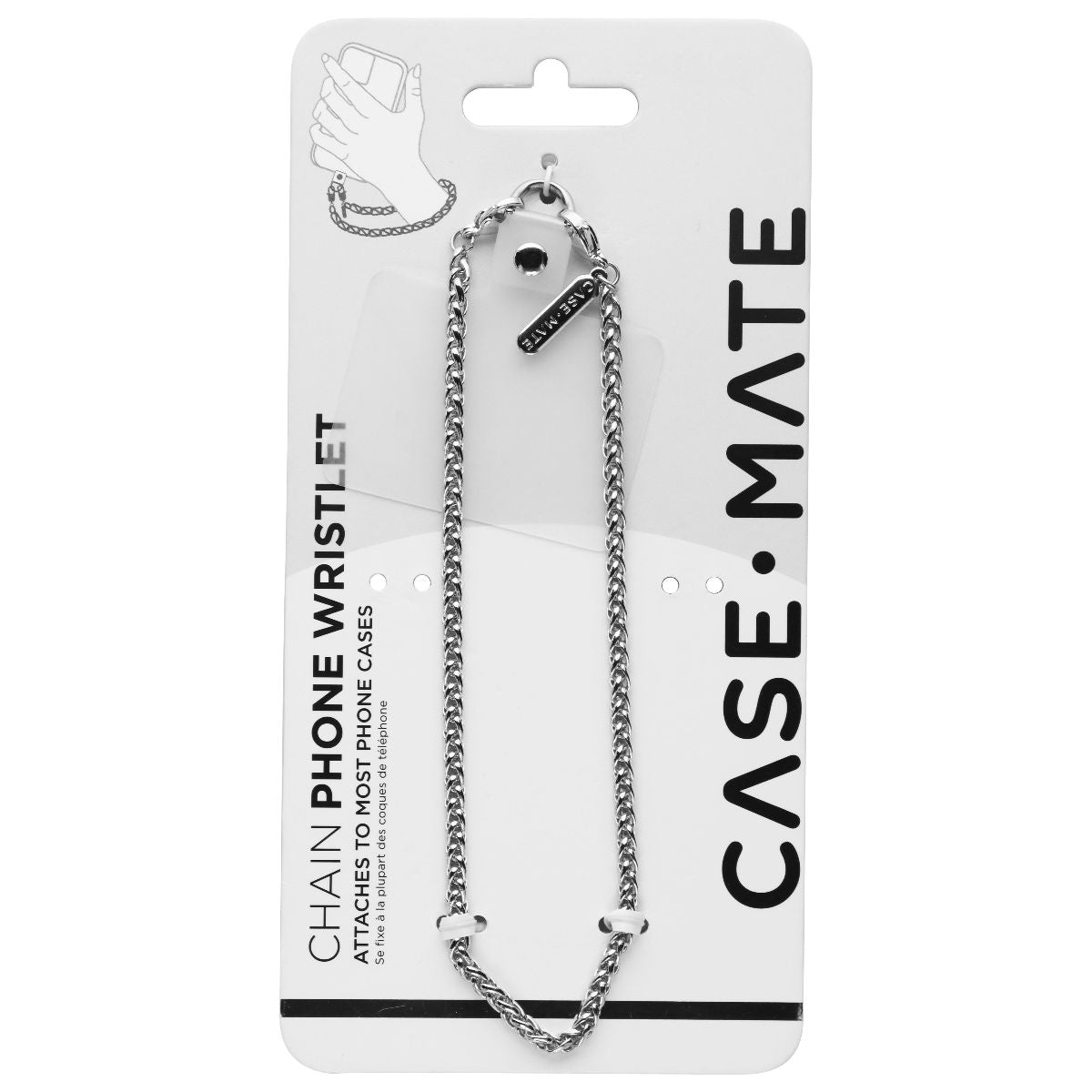 Case-Mate Detachable Chain Phone Wristlet for Smartphone Cases - Dainty Silver Cell Phone - Straps & Charms Case-Mate - Simple Cell Bulk Wholesale Pricing - USA Seller