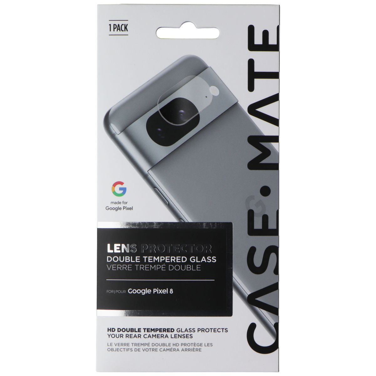 Case-Mate Lens Protector Double Tempered Glass for Google Pixel 8 - Clear Cell Phone - Screen Protectors Case-Mate - Simple Cell Bulk Wholesale Pricing - USA Seller