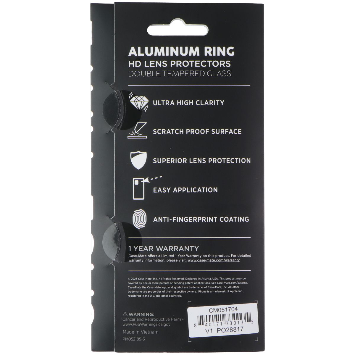 Case-Mate Aluminum Ring HD Lens Protectors for Apple iPhone 15/15 Plus - Twinkle Cell Phone - Screen Protectors Case-Mate - Simple Cell Bulk Wholesale Pricing - USA Seller