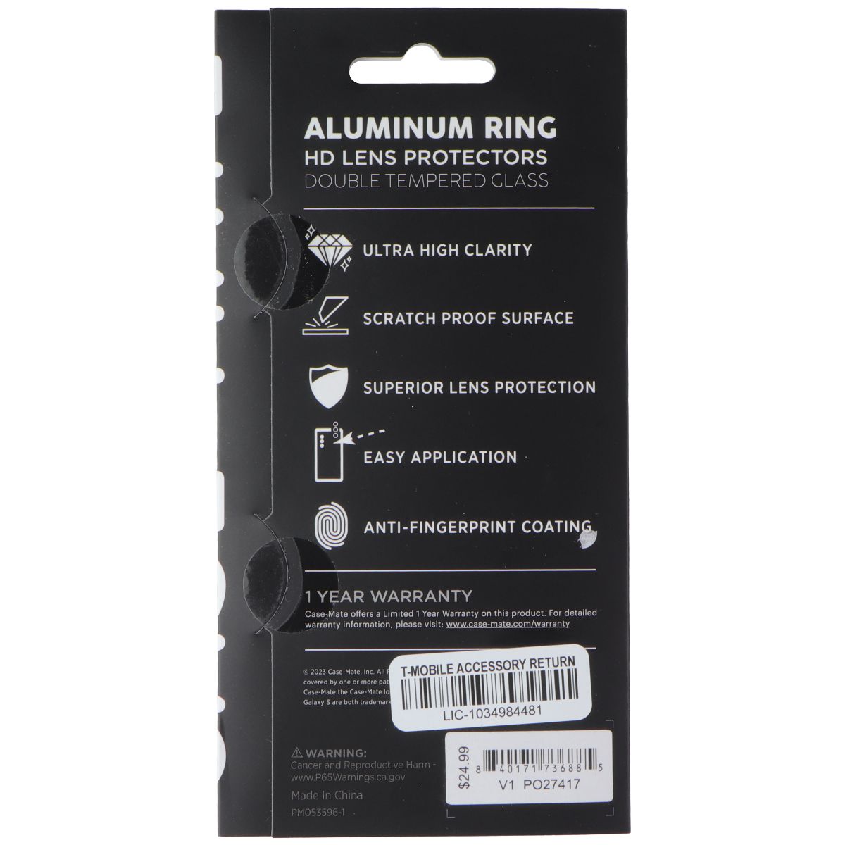 Case-Mate Aluminum Ring HD Lens Protectors for Samsung Galaxy S24+