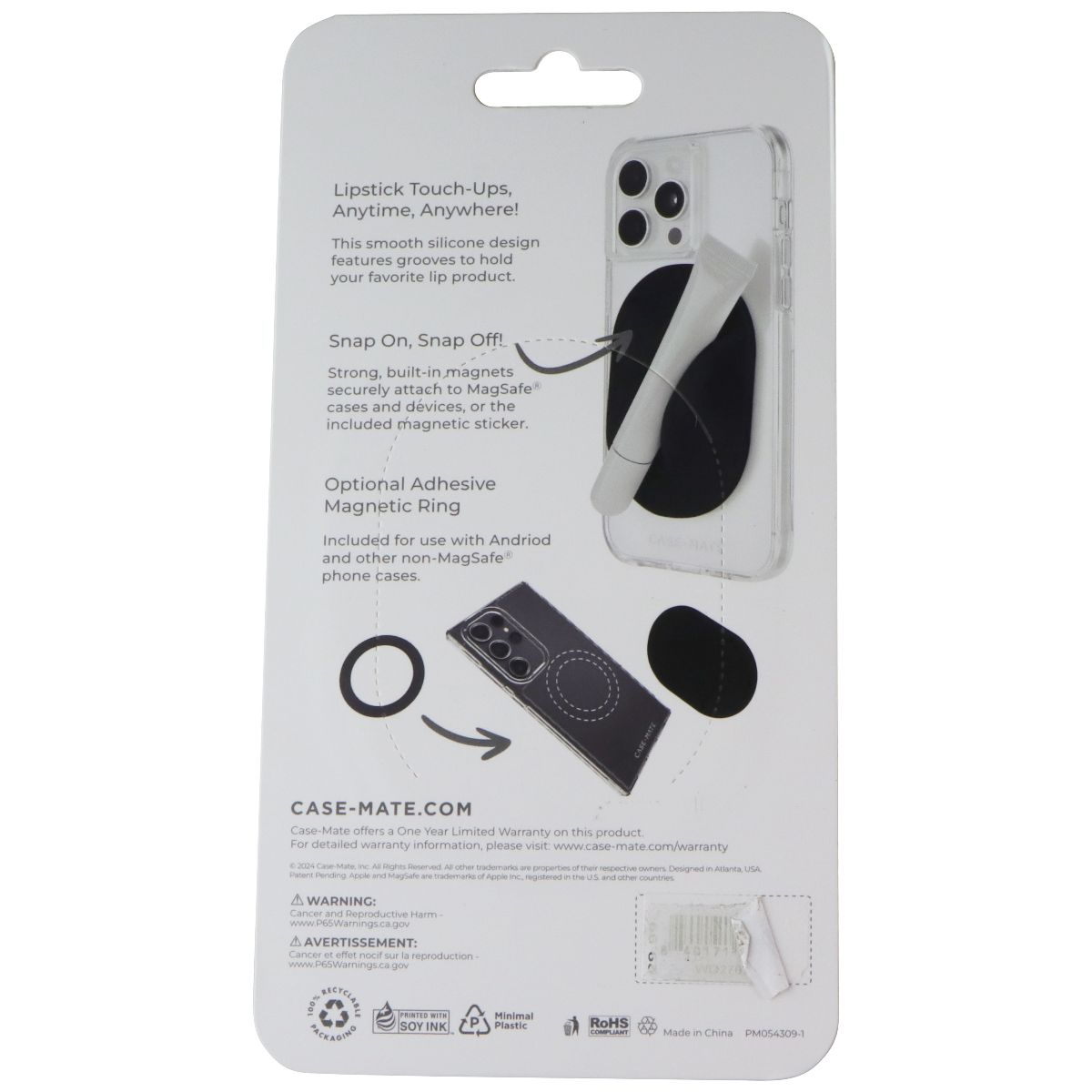 Case-Mate Glossy Magnetic Lip Gloss Holder for MagSafe Devices - Iridescent Cell Phone - Mounts & Holders Case-Mate - Simple Cell Bulk Wholesale Pricing - USA Seller