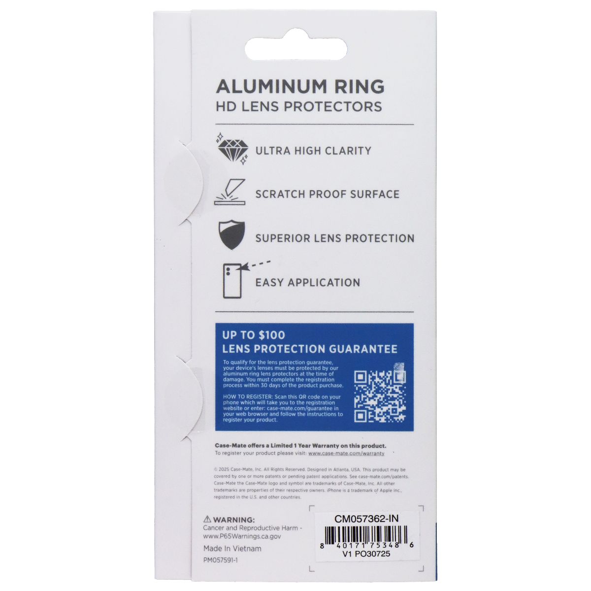 Case-Mate Aluminum HD Lens Protectors for Apple iPhone 17 - Twinkle Cell Phone - Screen Protectors Case-Mate - Simple Cell Bulk Wholesale Pricing - USA Seller