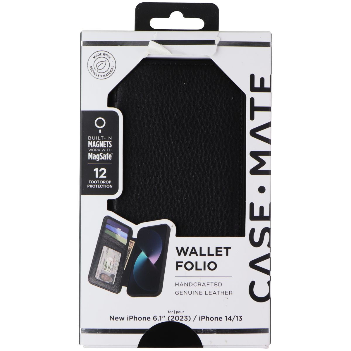 Case-Mate Wallet Folio Case For Magsafe for Apple iPhone 15 / 14 / 13 - Black Cell Phone - Cases, Covers & Skins Case-Mate - Simple Cell Bulk Wholesale Pricing - USA Seller