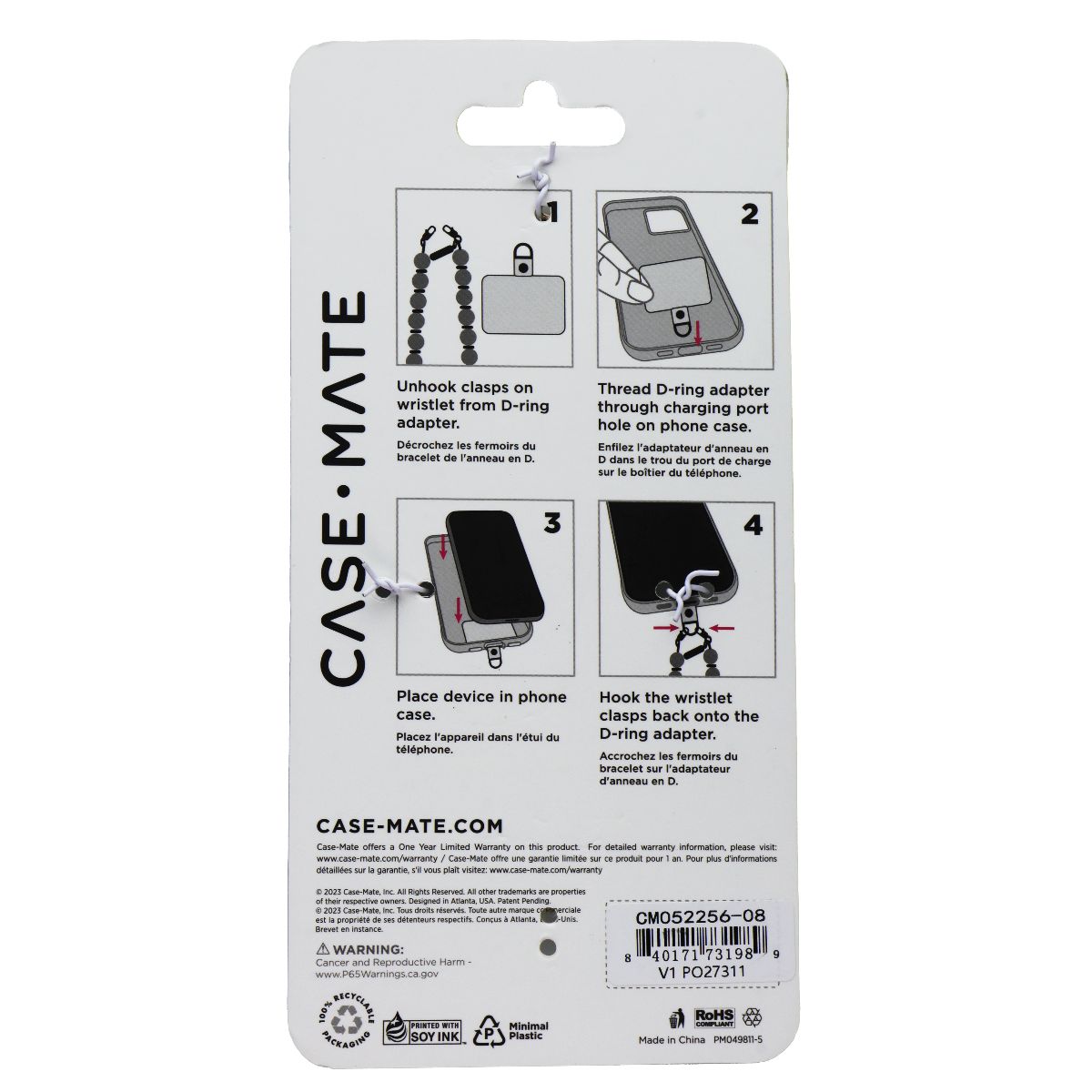 Case-Mate Beaded Wristlet Charm for Smartphones - Crystal Pearl Cell Phone - Straps & Charms Case-Mate - Simple Cell Bulk Wholesale Pricing - USA Seller