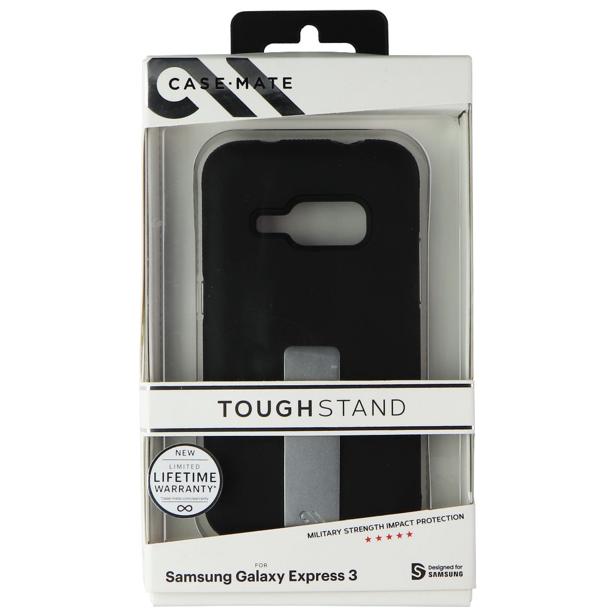 Case Mate Tough Stand Case for Samsung Galaxy Express 3 - Black / Silver Cell Phone - Cases, Covers & Skins Case-Mate - Simple Cell Bulk Wholesale Pricing - USA Seller