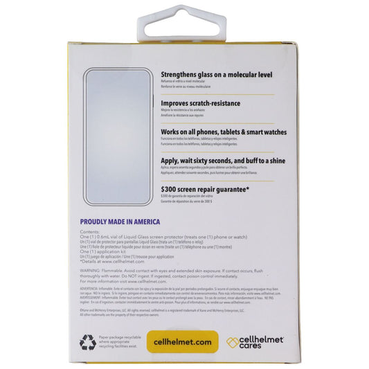CellHelmet Liquid Glass Screen Protection for Phones/Watches/Tablets Cell Phone - Screen Protectors CellHelmet - Simple Cell Bulk Wholesale Pricing - USA Seller