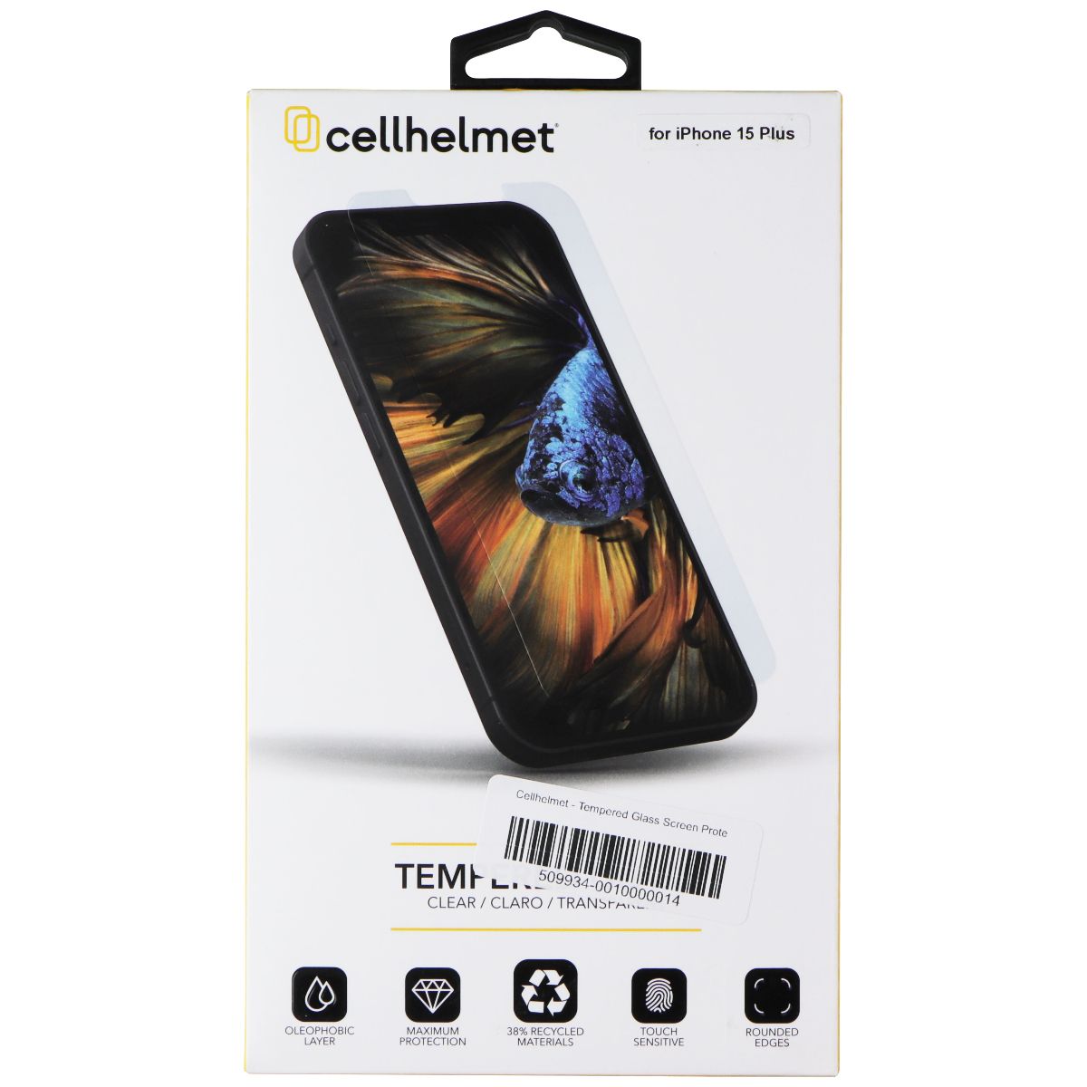 CellHelmet Tempered Glass Screen Protector for Apple iPhone 15 Plus Cell Phone - Screen Protectors CellHelmet - Simple Cell Bulk Wholesale Pricing - USA Seller