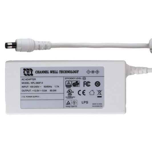 Channel Well Tech (60W) 12V/5A AC Adapter Power Supply - White (KPL-060FF-II) Multipurpose Batteries & Power - Multipurpose AC to DC Adapters Channel Well Tech - Simple Cell Bulk Wholesale Pricing - USA Seller