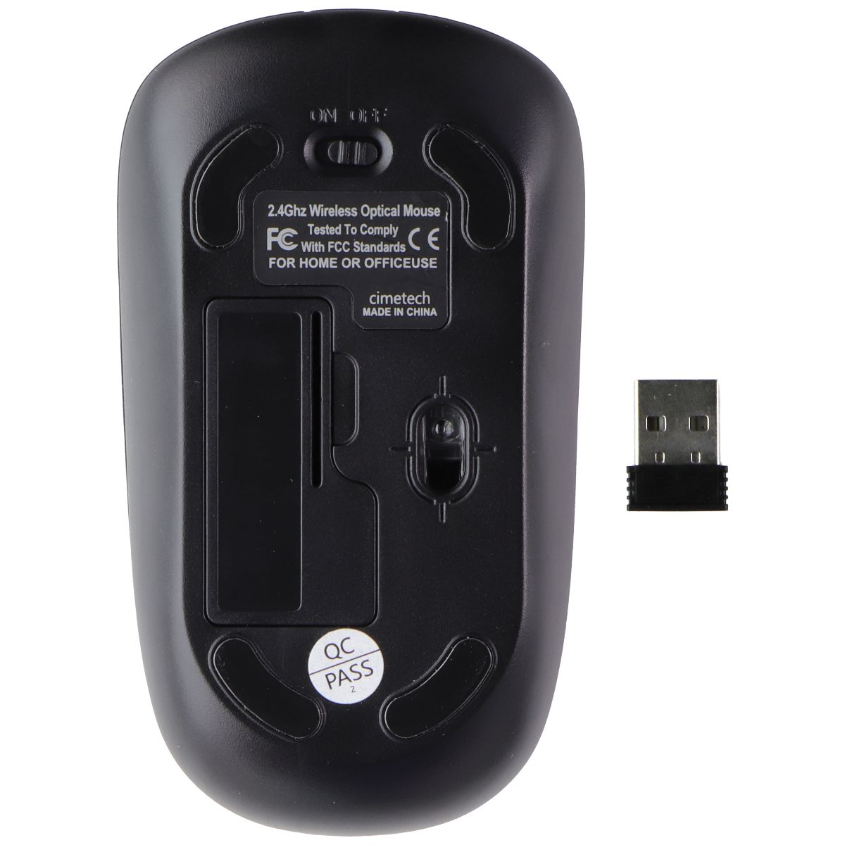 cimetech Wireless 2.4G Slim Cordless Mouse with Nano Receiver USB - Bat Black Keyboards/Mice - Mice, Trackballs & Touchpads cimetech - Simple Cell Bulk Wholesale Pricing - USA Seller