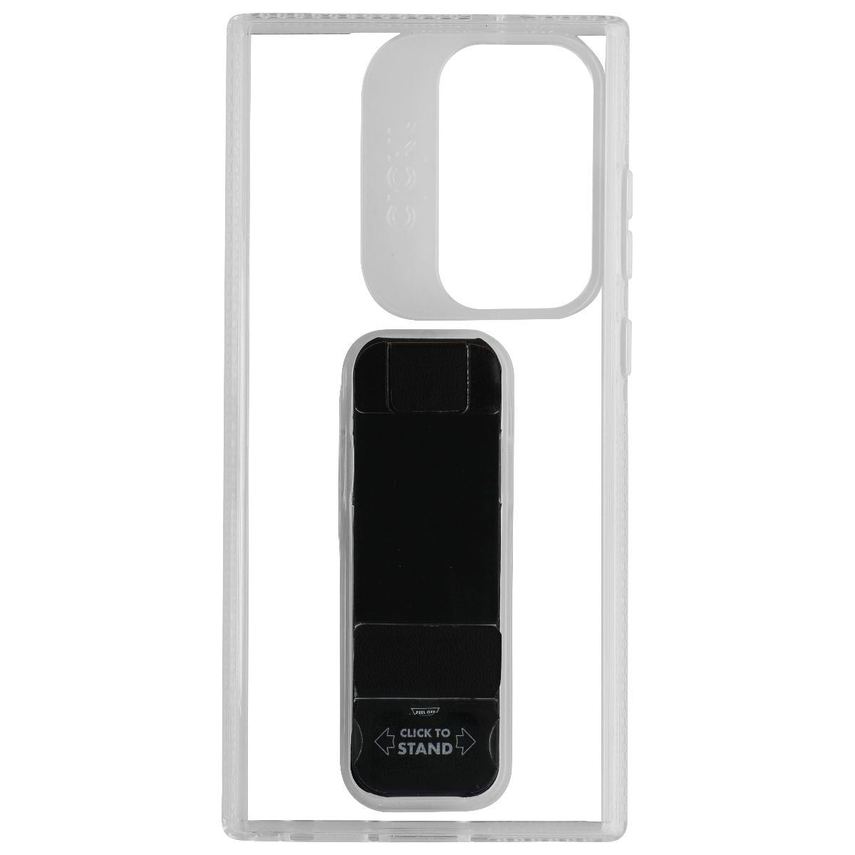 Clckr Stand + Grip Case for Samsung Galaxy S23 Ultra - Clear/Black Cell Phone - Cases, Covers & Skins Clckr - Simple Cell Bulk Wholesale Pricing - USA Seller