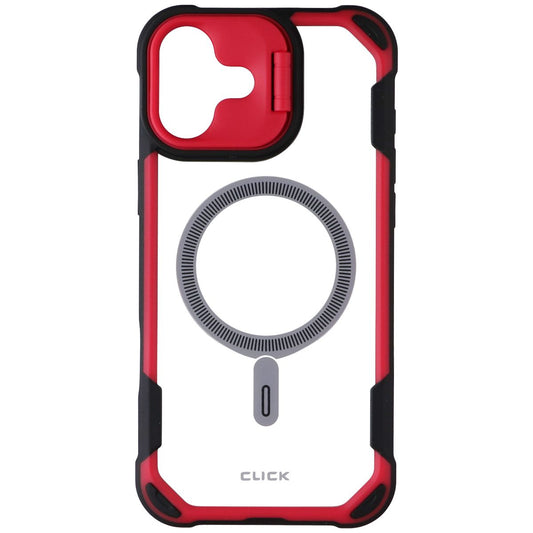 Click Fusion MagSafe Series Case for Apple iPhone 16 Plus - Red/Clear Cell Phone - Cases, Covers & Skins Click - Simple Cell Bulk Wholesale Pricing - USA Seller
