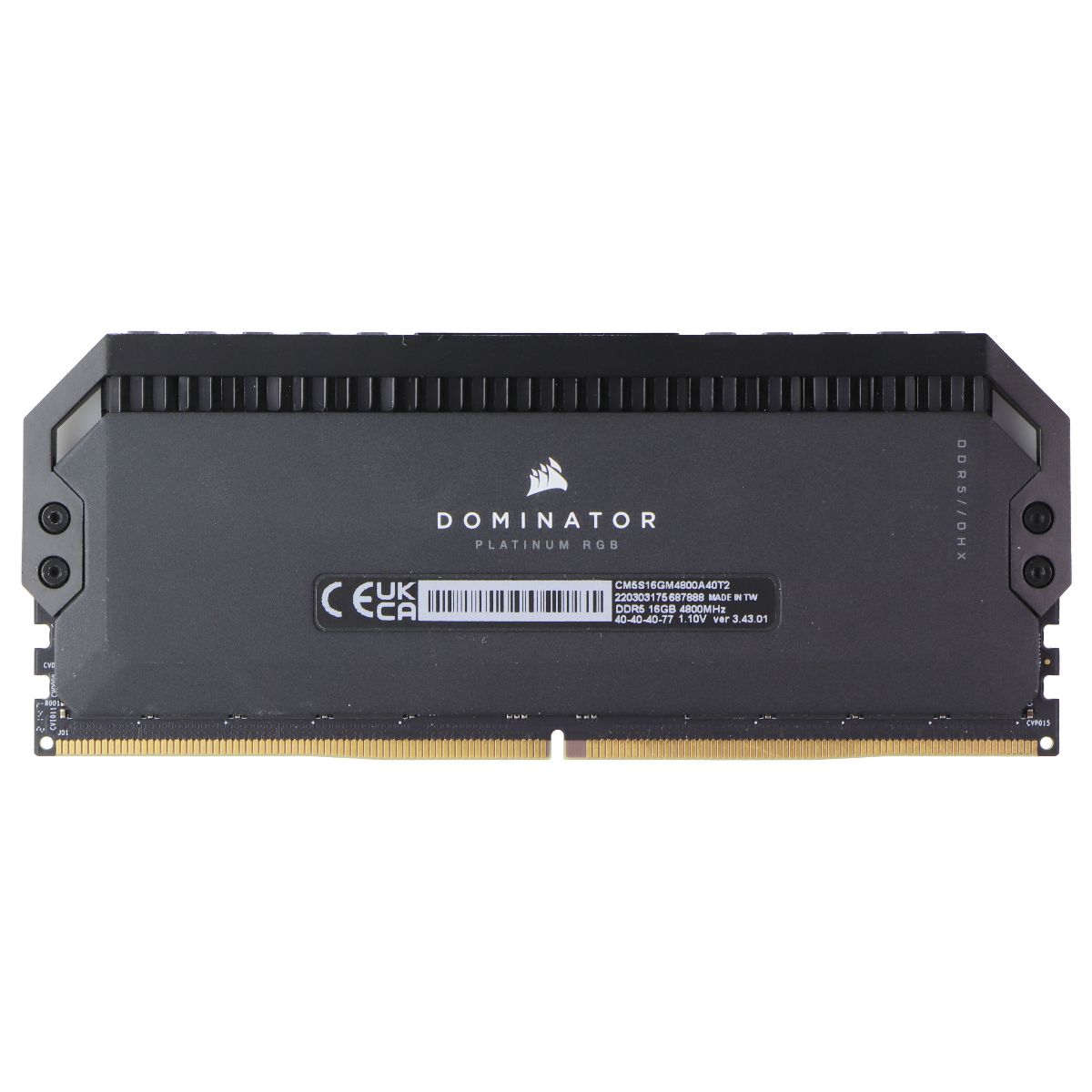 Corsair Dominator Platinum RGB (16GB) DDR5-4800 RAM Memory (CM5S16GM4800A40T2) Computer Parts - Memory (RAM) Corsair - Simple Cell Bulk Wholesale Pricing - USA Seller
