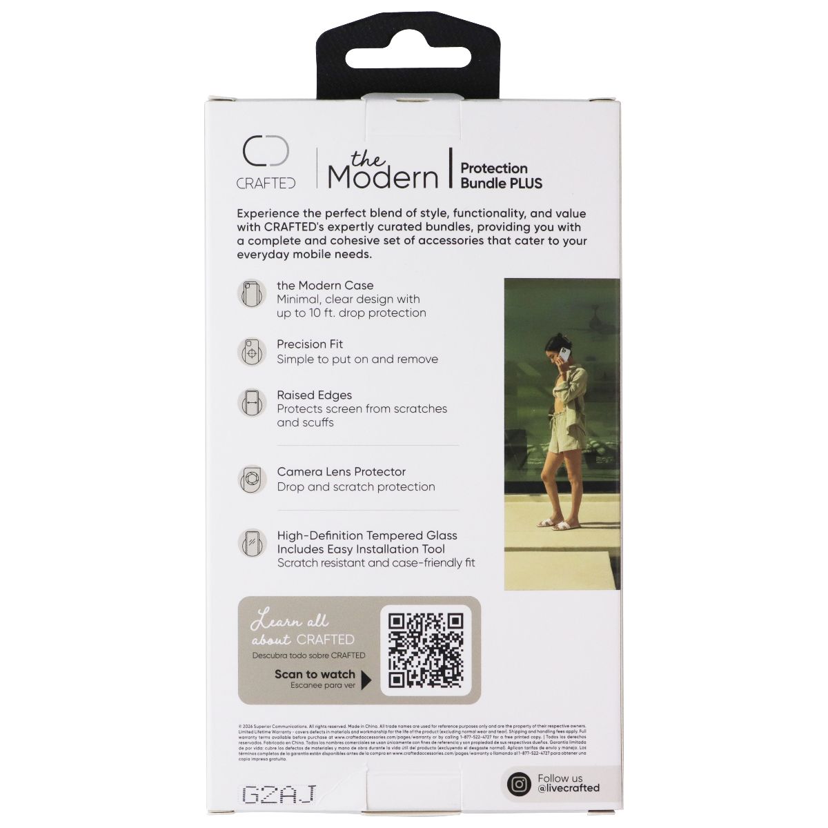 Crafted Modern 3 Piece Protection Bundle for Apple iPhone 17e/16e - Clear
