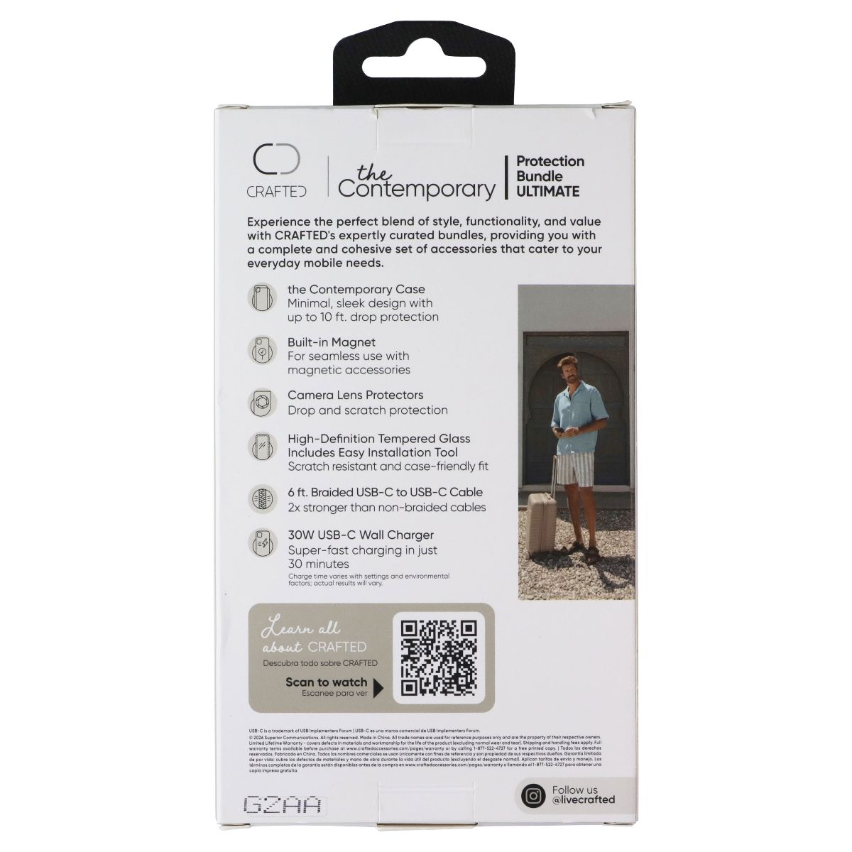 Crafted Contemporary 5-Piece Protection Bundle for Galaxy S26 Ultra - Black Cell Phone - Accessory Bundles Crafted - Simple Cell Bulk Wholesale Pricing - USA Seller