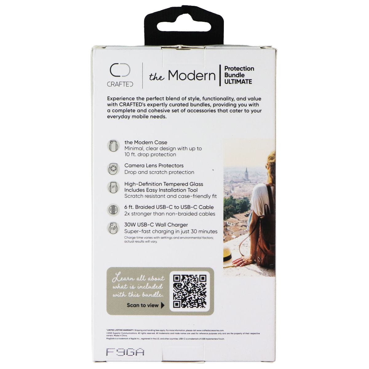 Crafted 5-in-1 The Modern Protection Bundle Ultimate for Apple iPhone 17 Cell Phone - Accessory Bundles Crafted - Simple Cell Bulk Wholesale Pricing - USA Seller