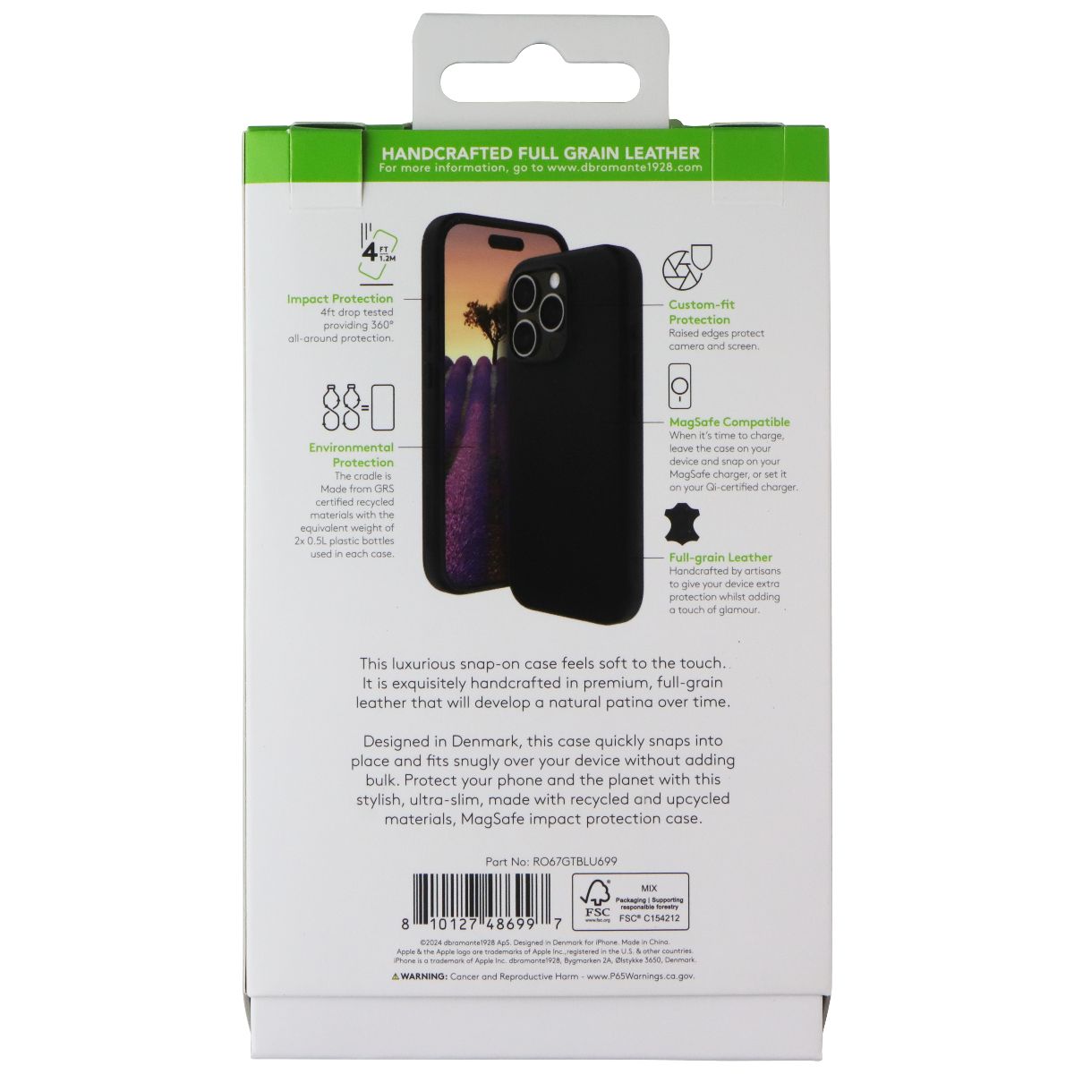 dbramante1928 Rockslide Case for MagSafe for Apple iPhone 16 Pro Max - Black