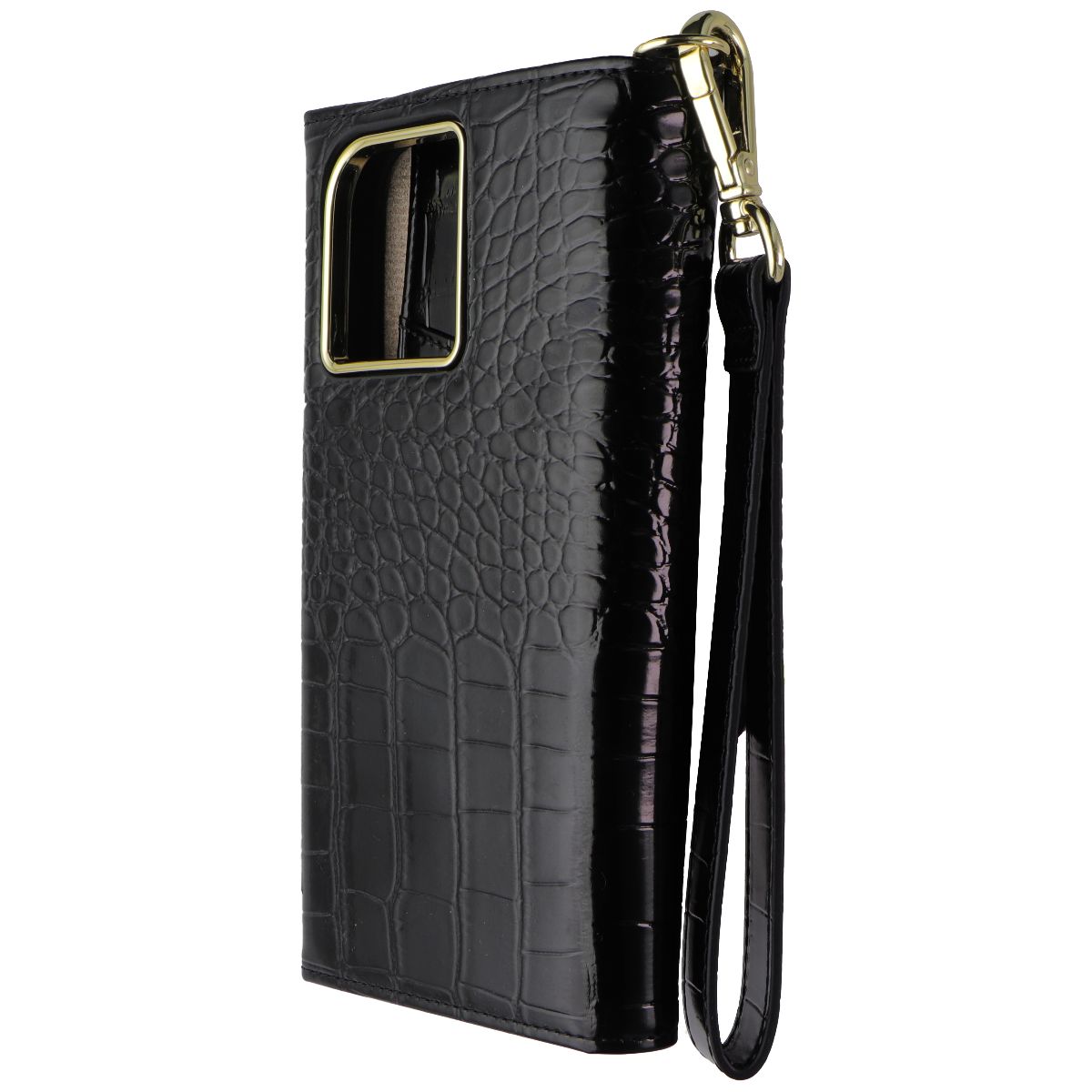 Elizabeth James Wristlet Folio for MagSafe for iPhone 15 Pro Max - Black Croc Cell Phone - Cases, Covers & Skins Elizabeth James - Simple Cell Bulk Wholesale Pricing - USA Seller
