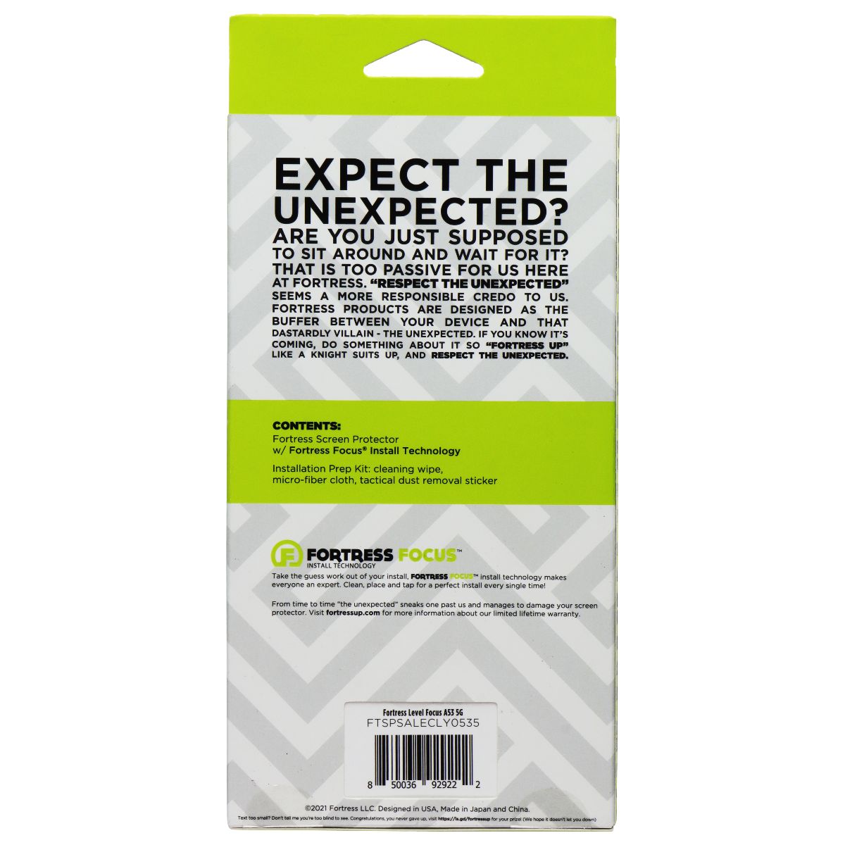 Fortress Level Flat Tempered Glass w/Install Tool for Samsung Galaxy A53 (5G) Cell Phone - Screen Protectors Fortress - Simple Cell Bulk Wholesale Pricing - USA Seller