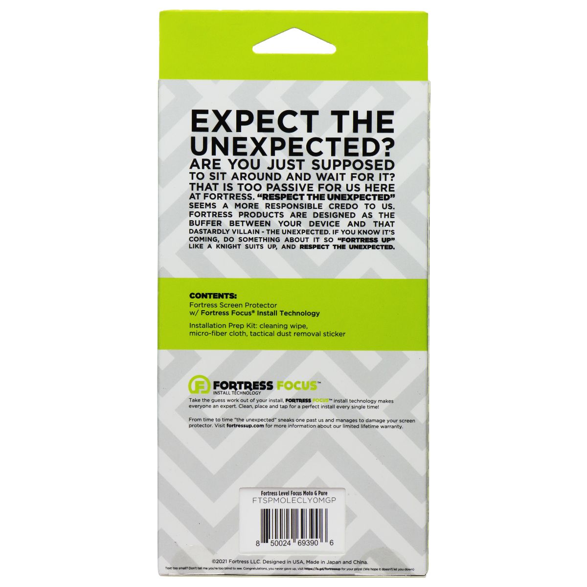 Fortress Level Flat Tempered Glass Screen Protector for Motorola Moto G Pure Cell Phone - Screen Protectors Fortress - Simple Cell Bulk Wholesale Pricing - USA Seller