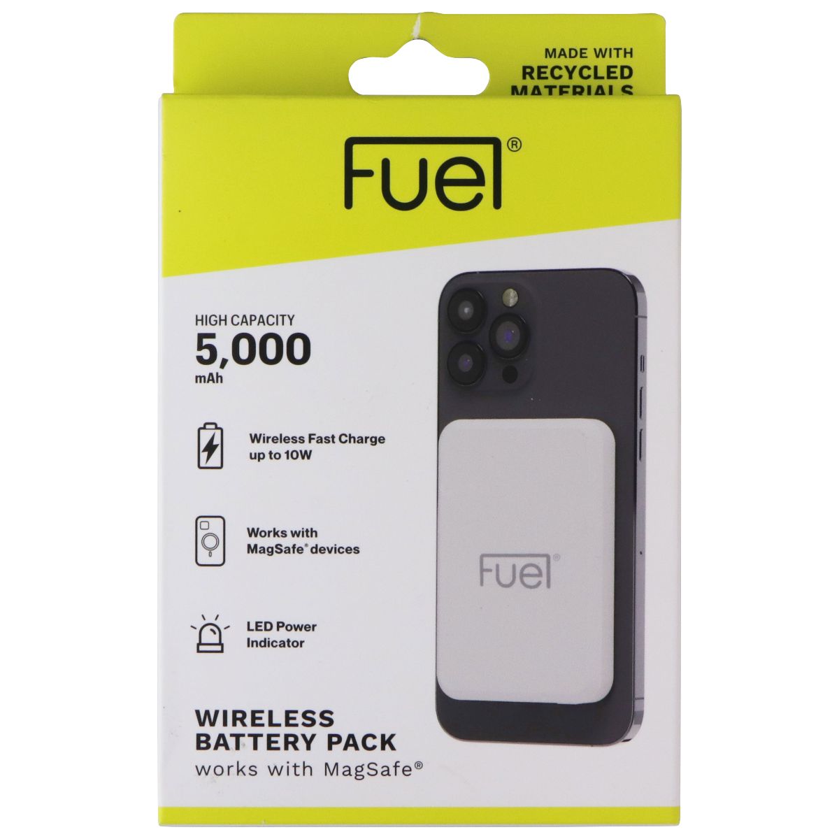Case-Mate Fuel 5,000mAh Wireless Battery Pack for MagSafe - White (FL047352)