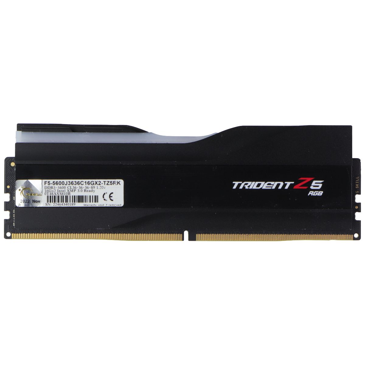 G.SKILL Trident Z5 16GB DDR5-5600 RAM Memory F5-5600J3636C16GX2-TZ5RK (Single) Computer Parts - Memory (RAM) G.Skill - Simple Cell Bulk Wholesale Pricing - USA Seller