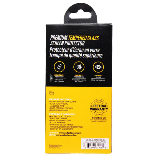 Gadget Guard Glass Screen Protector w/Easy Align Tool for Samsung Galaxy A14 5G Cell Phone - Screen Protectors Gadget Guard - Simple Cell Bulk Wholesale Pricing - USA Seller